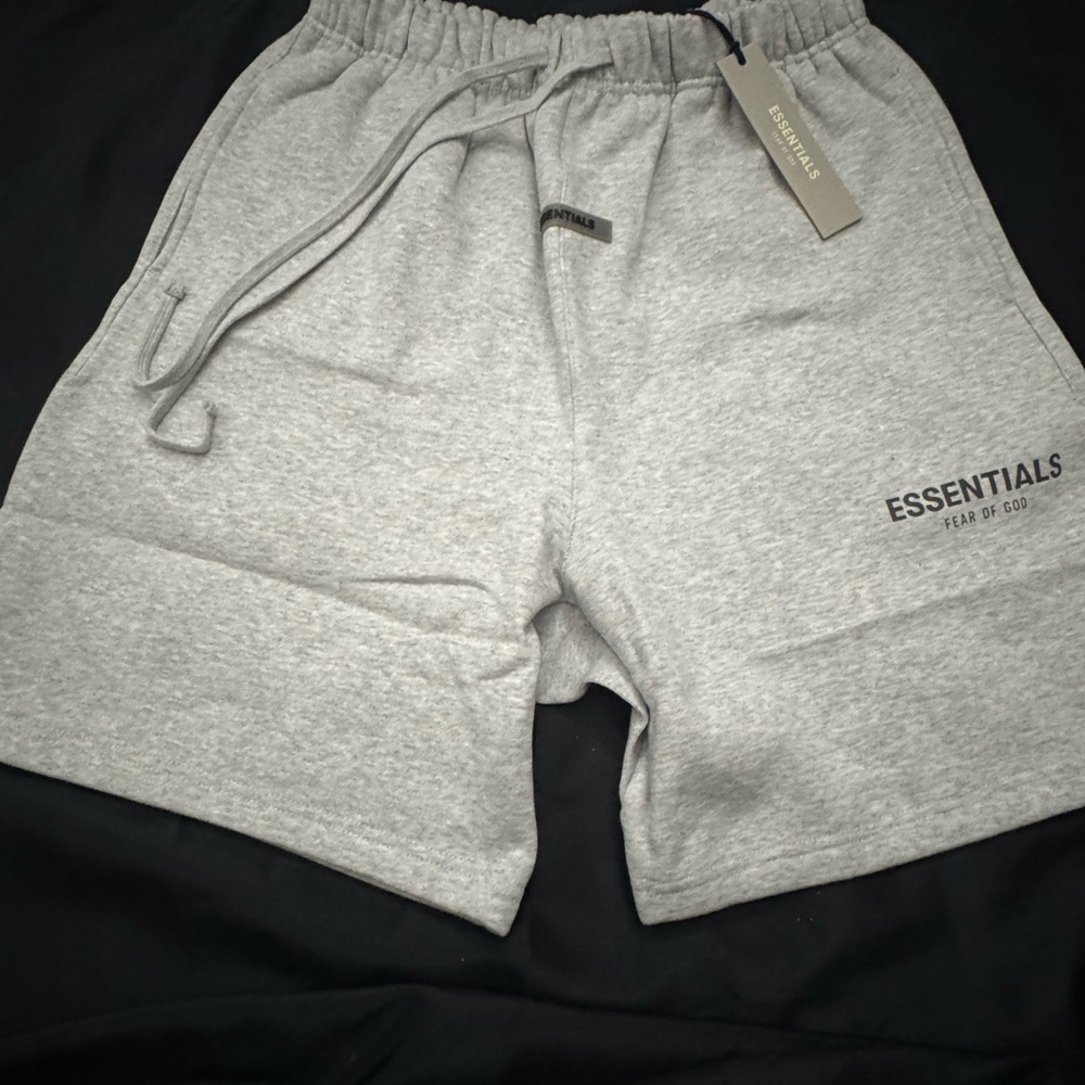 Fear of God Essentials Light Gray Athletic Shorts